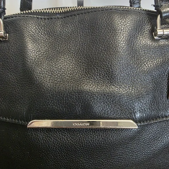 Coach Madison Georgie Satchel in black leather - Picture 10 of 15